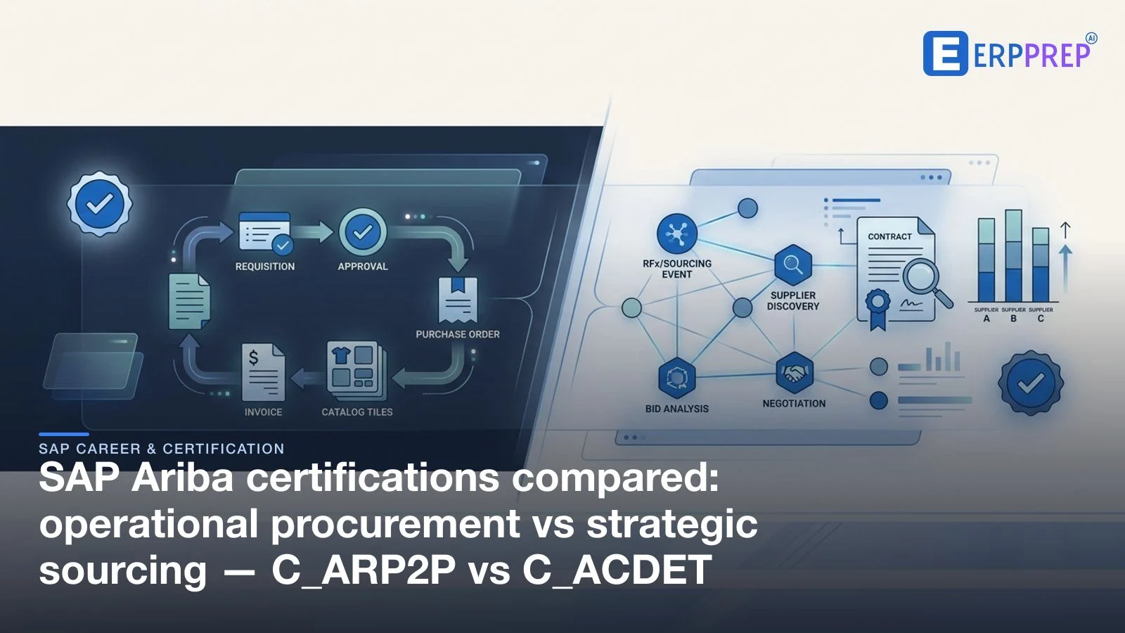 SAP Ariba certifications compared: operational procurement vs strategic sourcing — C_ARP2P vs C_ACDET