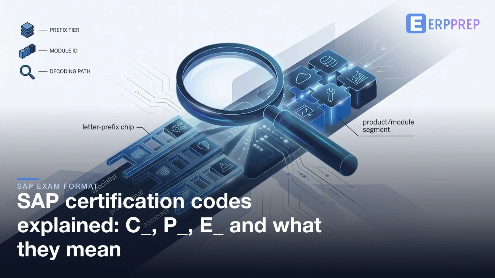 SAP certification codes explained: C_, P_, E_ and what they mean