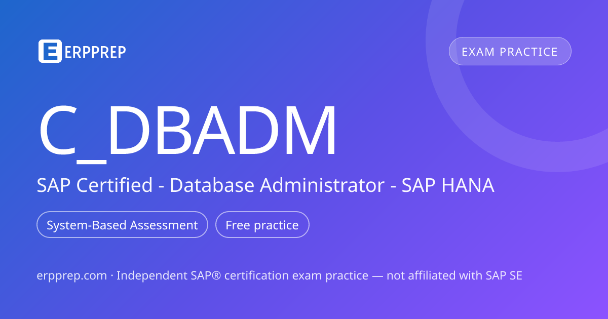 C_DBADM FAQ — format, passing score & preparation — ERPPrep