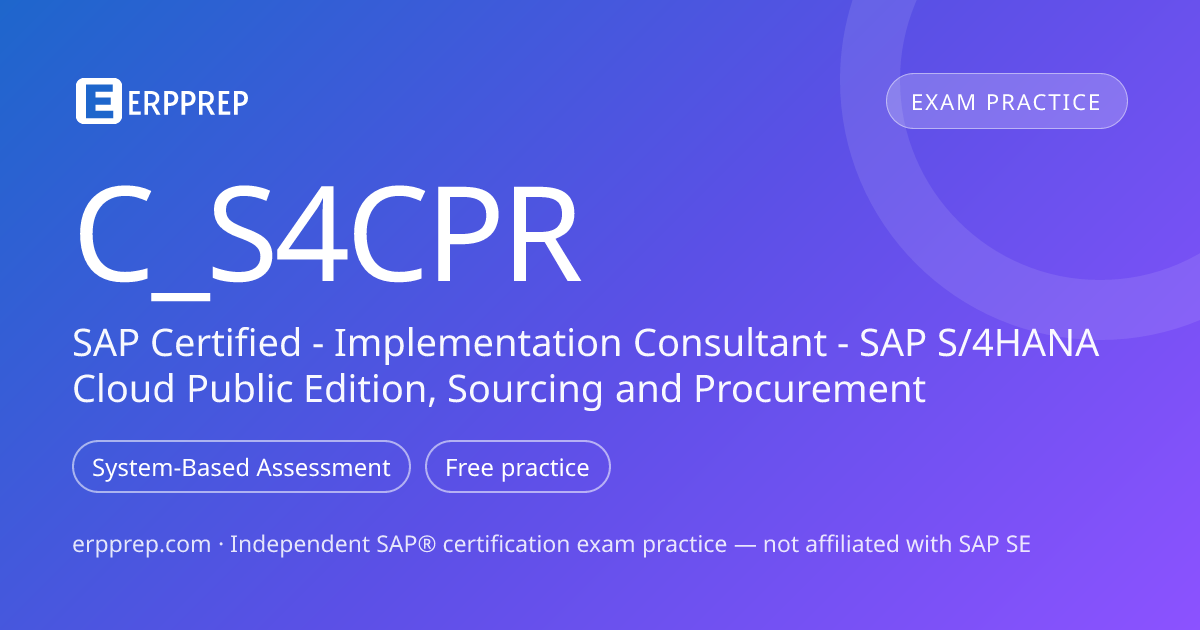 C_S4CPR — Sourcing and Procurement study guide — ERPPrep