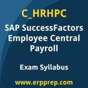 SAP C_HRHPC certification syllabus and learning journey for the SAP Certified - Implementation Consultant - SAP SuccessFactors Employee Central Payroll exam