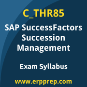 SAP C_THR85 certification syllabus and learning journey for the SAP Certified - SAP SuccessFactors Succession Management exam