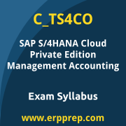 SAP C_TS4CO certification syllabus and learning journey for the SAP Certified - SAP S/4HANA Cloud Private Edition, Management Accounting exam