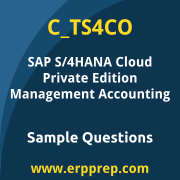 SAP C_TS4CO sample questions and scenario-based exam practice for the SAP Certified - SAP S/4HANA Cloud Private Edition, Management Accounting certification
