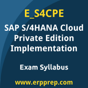SAP E_S4CPE certification syllabus and learning journey for the SAP Certified - Implementation Consultant - SAP S/4HANA Cloud Private Edition exam