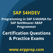 SAP Certified Development Associate - Programming in SAP S/4HANA for SAP NetWeav