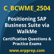 Access our free C_BCWME_2504 dumps and SAP Positioning SAP Business Suite via WalkMe dumps, along with C_BCWME_2504 PDF downloads and SAP Positioning SAP Business Suite via WalkMe PDF downloads, to prepare effectively for your C_BCWME_2504 Certification Exam.