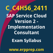 Access the C_C4H56_2411 Syllabus, C_C4H56_2411 PDF Download, C_C4H56_2411 Dumps, SAP Service Cloud Version 2 Implementation Consultant PDF Download, and benefit from SAP free certification voucher and certification discount code.