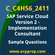 Get C_C4H56_2411 Dumps Free, and SAP Service Cloud Version 2 Implementation Consultant PDF Download for your SAP Service Cloud Version 2 - Implementation Consultant Certification. Access C_C4H56_2411 Free PDF Download to enhance your exam preparation.