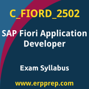 Access the C_FIORD_2502 Syllabus, C_FIORD_2502 PDF Download, C_FIORD_2502 Dumps, SAP Fiori Application Developer PDF Download, and benefit from SAP free certification voucher and certification discount code.