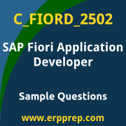 Get C_FIORD_2502 Dumps Free, and SAP Fiori Application Developer PDF Download for your SAP Fiori Application Developer Certification. Access C_FIORD_2502 Free PDF Download to enhance your exam preparation.