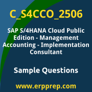 Get C_S4CCO_2506 Dumps Free, and SAP SAP S/4HANA Cloud Public Edition - Management Accounting PDF Download for your SAP S/4HANA Cloud Public Edition - Management Accounting - Implementation Consultant Certification. Access C_S4CCO_2506 Free PDF Download to enhance your exam preparation.