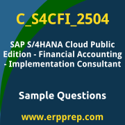 Get C_S4CFI_2504 Dumps Free, and SAP S/4HANA Cloud Public Edition Financial Accounting PDF Download for your SAP S/4HANA Cloud Public Edition - Financial Accounting - Implementation Consultant Certification. Access C_S4CFI_2504 Free PDF Download to enhance your exam preparation.