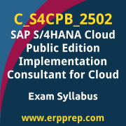 Access the C_S4CPB_2502 Syllabus, C_S4CPB_2502 PDF Download, C_S4CPB_2502 Dumps, SAP S/4HANA Cloud Public Edition - Implementation Consultant - Cloud PDF Download, and benefit from SAP free certification voucher and certification discount code.
