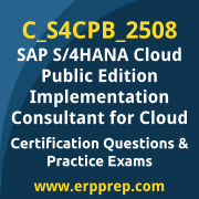 Access our free C_S4CPB_2508 dumps and SAP S/4HANA Cloud Public Edition - Implementation Consultant - Cloud dumps, along with C_S4CPB_2508 PDF downloads and SAP S/4HANA Cloud Public Edition - Implementation Consultant - Cloud PDF downloads, to prepare effectively for your C_S4CPB_2508 Certification Exam.