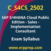 Access the C_S4CS_2502 Syllabus, C_S4CS_2502 PDF Download, C_S4CS_2502 Dumps, SAP S/4HANA Cloud Public Edition Sales PDF Download, and benefit from SAP free certification voucher and certification discount code.