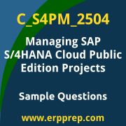 Get C_S4PM_2504 Dumps Free, and SAP Managing S/4HANA Cloud Public Edition Projects PDF Download for your Managing SAP S/4HANA Cloud Public Edition Projects Certification. Access C_S4PM_2504 Free PDF Download to enhance your exam preparation.