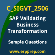 Get C_SIGVT_2506 Dumps Free, and SAP Validating Business Transformation PDF Download for your SAP Validating Business Transformation Certification. Access C_SIGVT_2506 Free PDF Download to enhance your exam preparation.