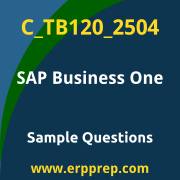 Get C_TB120_2504 Dumps Free, and SAP Business One PDF Download for your SAP Business One Certification. Access C_TB120_2504 Free PDF Download to enhance your exam preparation.