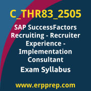 Access the C_THR83_2505 Syllabus, C_THR83_2505 PDF Download, C_THR83_2505 Dumps, SAP SuccessFactors Recruiting - Recruiter Experience PDF Download, and benefit from SAP free certification voucher and certification discount code.