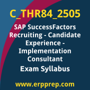 Access the C_THR84_2505 Syllabus, C_THR84_2505 PDF Download, C_THR84_2505 Dumps, SAP SuccessFactors Recruiting - Candidate Experience PDF Download, and benefit from SAP free certification voucher and certification discount code.
