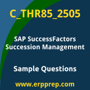 Get C_THR85_2505 Dumps Free, and SAP SuccessFactors Succession Management PDF Download for your SAP SuccessFactors Succession Management Certification. Access C_THR85_2505 Free PDF Download to enhance your exam preparation.