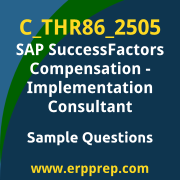 Get C_THR86_2505 Dumps Free, and SAP SuccessFactors Compensation PDF Download for your SAP SuccessFactors Compensation - Implementation Consultant Certification. Access C_THR86_2505 Free PDF Download to enhance your exam preparation.