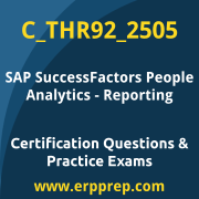 Access our free C_THR92_2505 dumps and SAP SuccessFactors People Analytics - Reporting dumps, along with C_THR92_2505 PDF downloads and SAP SuccessFactors People Analytics - Reporting PDF downloads, to prepare effectively for your C_THR92_2505 Certification Exam.