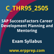 Access the C_THR95_2505 Syllabus, C_THR95_2505 PDF Download, C_THR95_2505 Dumps, SAP SuccessFactors Career Development Planning and Mentoring PDF Download, and benefit from SAP free certification voucher and certification discount code.