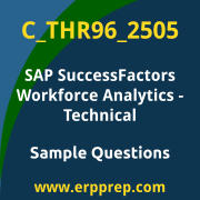 Get C_THR96_2505 Dumps Free, and SAP SuccessFactors Workforce Analytics - Technical PDF Download for your SAP SuccessFactors Workforce Analytics - Technical Certification. Access C_THR96_2505 Free PDF Download to enhance your exam preparation.