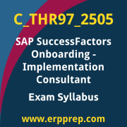 Access the C_THR97_2505 Syllabus, C_THR97_2505 PDF Download, C_THR97_2505 Dumps, SAP SuccessFactors Onboarding PDF Download, and benefit from SAP free certification voucher and certification discount code.