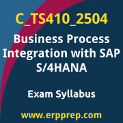 Access the C_TS410_2504 Syllabus, C_TS410_2504 PDF Download, C_TS410_2504 Dumps, SAP S/4HANA Business Process Integration PDF Download, and benefit from SAP free certification voucher and certification discount code.