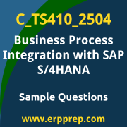 Get C_TS410_2504 Dumps Free, and SAP S/4HANA Business Process Integration PDF Download for your Business Process Integration with SAP S/4HANA Certification. Access C_TS410_2504 Free PDF Download to enhance your exam preparation.