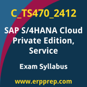 Access the C_TS470_2412 Syllabus, C_TS470_2412 PDF Download, C_TS470_2412 Dumps, SAP S/4HANA Cloud Private Edition Service PDF Download, and benefit from SAP free certification voucher and certification discount code.