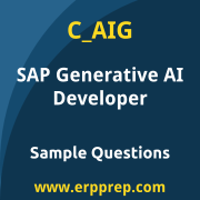 SAP C_AIG sample questions and scenario-based exam practice for the SAP Certified - SAP Generative AI Developer certification