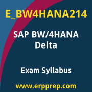 Access the E_BW4HANA214 Syllabus, E_BW4HANA214 PDF Download, E_BW4HANA214 Dumps, SAP BW/4HANA Delta PDF Download, and benefit from SAP free certification voucher and certification discount code.