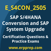 Access our free E_S4CON_2505 dumps and SAP S/4HANA Conversion and SAP System Upgrade dumps, along with E_S4CON_2505 PDF downloads and SAP S/4HANA Conversion and SAP System Upgrade PDF downloads, to prepare effectively for your E_S4CON_2505 Certification Exam.