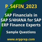 Get P_S4FIN_2023 Dumps Free, and SAP Financials in SAP S/4HANA for SAP ERP Finance Experts PDF Download for your SAP Financials in SAP S/4HANA for SAP ERP Finance Experts Certification. Access P_S4FIN_2023 Free PDF Download to enhance your exam preparation.