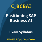 SAP C_BCBAI certification syllabus and learning journey for the SAP Certified - Positioning SAP Business AI Solutions as part of SAP Business Suite exam
