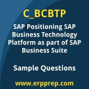SAP C_BCBTP sample questions and scenario-based exam practice for the SAP Certified - Positioning SAP Business Technology Platform as part of SAP Business Suite certification
