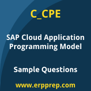 SAP C_CPE sample questions and scenario-based exam practice for the SAP Certified - Backend Developer - SAP Cloud Application Programming Model certification