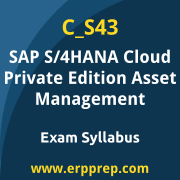 SAP C_S43 certification syllabus and learning journey for the SAP Certified - Implementation Consultant for SAP S/4HANA Cloud Private Edition, Asset Management exam