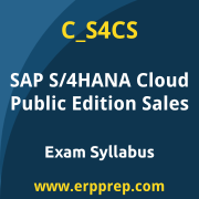 SAP C_S4CS certification syllabus and learning journey for the SAP Certified - Implementation Consultant - SAP S/4HANA Cloud Public Edition, Sales exam