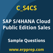 SAP C_S4CS sample questions and scenario-based exam practice for the SAP Certified - Implementation Consultant - SAP S/4HANA Cloud Public Edition, Sales certification