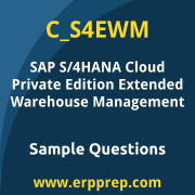 SAP C_S4EWM sample questions and scenario-based exam practice for the SAP Certified - SAP S/4HANA Cloud Private Edition, Extended Warehouse Management certification