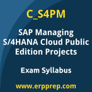 SAP C_S4PM certification syllabus and learning journey for the SAP Certified - Managing SAP S/4HANA Cloud Public Edition Projects exam
