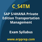 SAP C_S4TM certification syllabus and learning journey for the SAP Certified - SAP S/4HANA Cloud Private Edition, Transportation Management exam