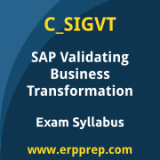 SAP C_SIGVT certification syllabus and learning journey for the SAP Certified - Validating Business Transformation exam